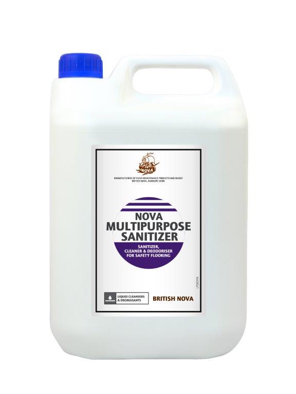 nova multipurpose sanitizer, cleaner and deodoriser for safety flooring