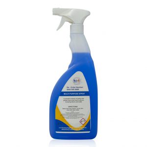 blue multi purpose cleaner sanitiser 750ml spray bottle