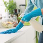 cleaning the kitchen after having the flu